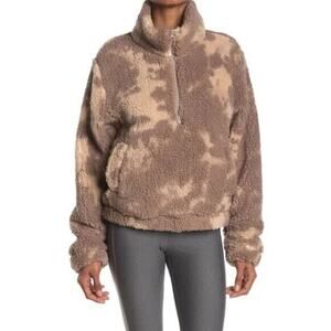 SAGE COLLECTIVE NWT Dune Jet Setter Tan Two-Tone Faux Shearling Jacket Size M